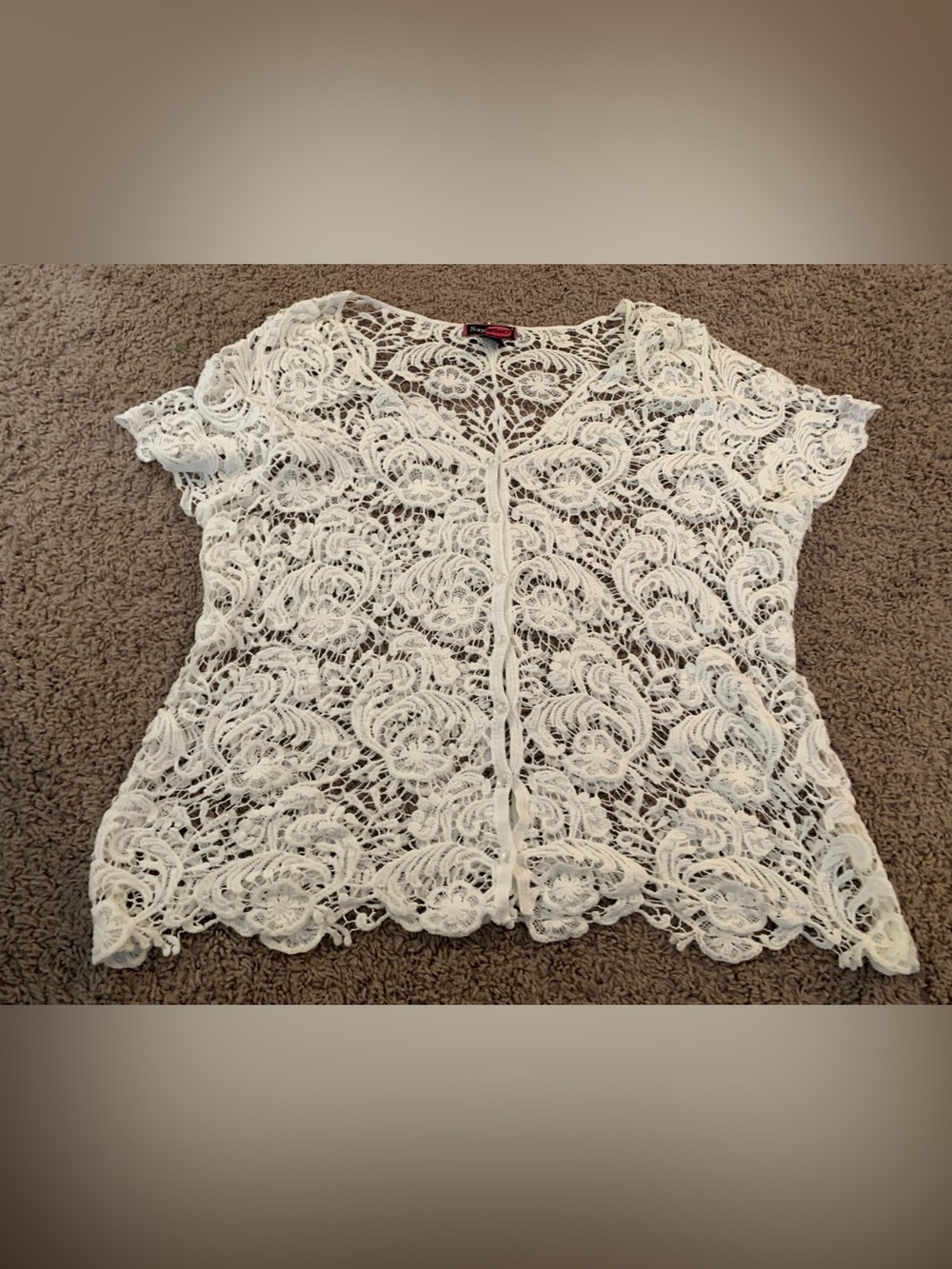 Say What? White Crochet Lace Top Cardigan